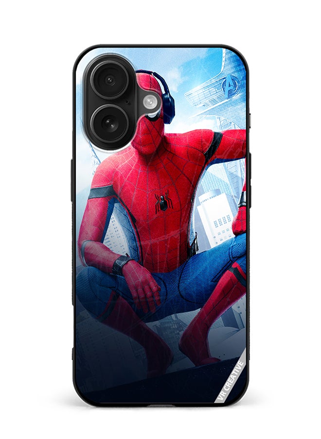 VR CREATIVE Protective Case Cover For Apple iPhone 16 Spiderman Design Multicolour