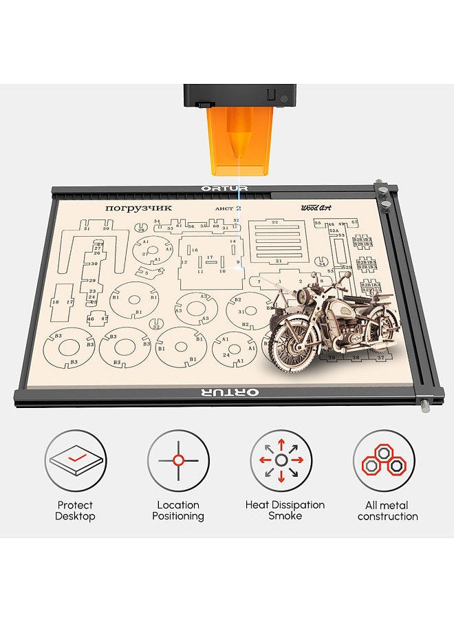 Generic Portable Laser Cutting Aluminum Working Table All-metal Board Platform 448x400mm Fast Heat   Dissipation Table-protecting for CO2 Diode Laser Engraving Acrylic Wood Cutting Platform  - Image 4