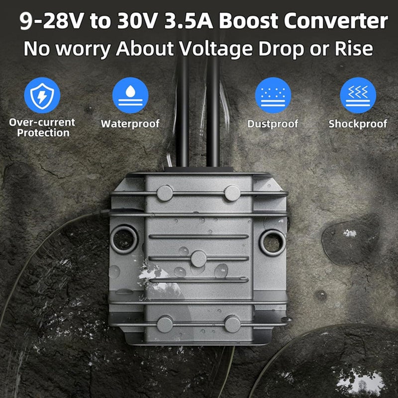 Mini 12V to 30V 3.5A DC Step Up Converter Waterproof Power Supply for RV Marine Battery - Image 5