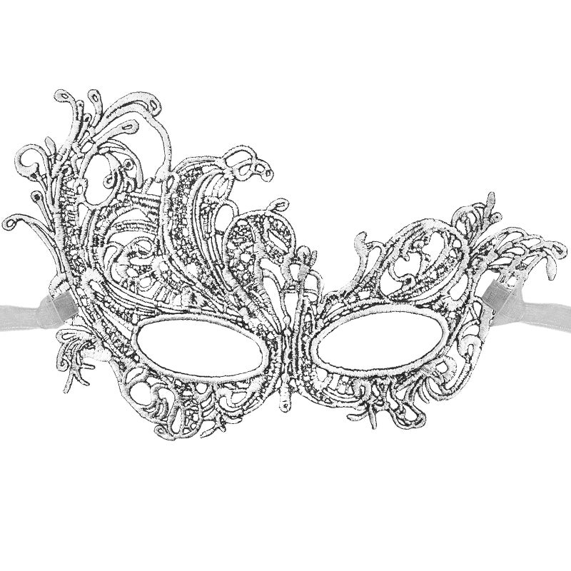 Exlinonline Lace Masquerade Mask for Women Adult,Elastic Soft Gentle Material,Specially Fit For Costume,Thememed Party,Halloweens(Elegant Silver) - Image 1