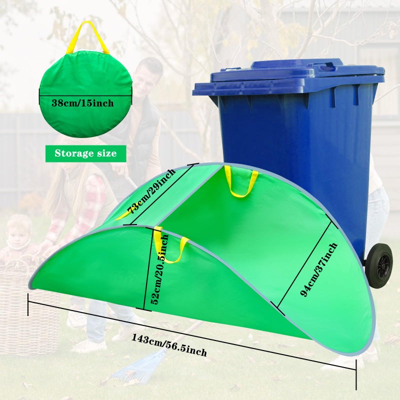 Tryly Leaf Collector, Foldable Leaf Bags, Portable Pop Up Lawn and Leaf Collector, Patent Number D1005635, â€‹â€‹â€‹Reusable Yard Garden Bags for Leaves Lawn Trash - Image 4
