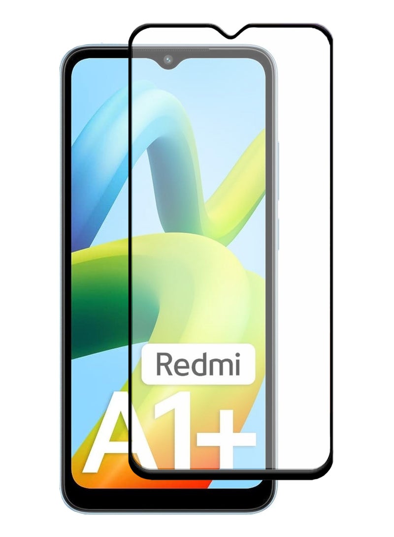 Xiaomi Redmi A1 Plus Screen Protector – Premium Edge to Edge Tempered Glass Protector, High Transparency, Delicate Touch, Anti-Explosion, Smooth Arc Edges, Easy Installation - Image 1