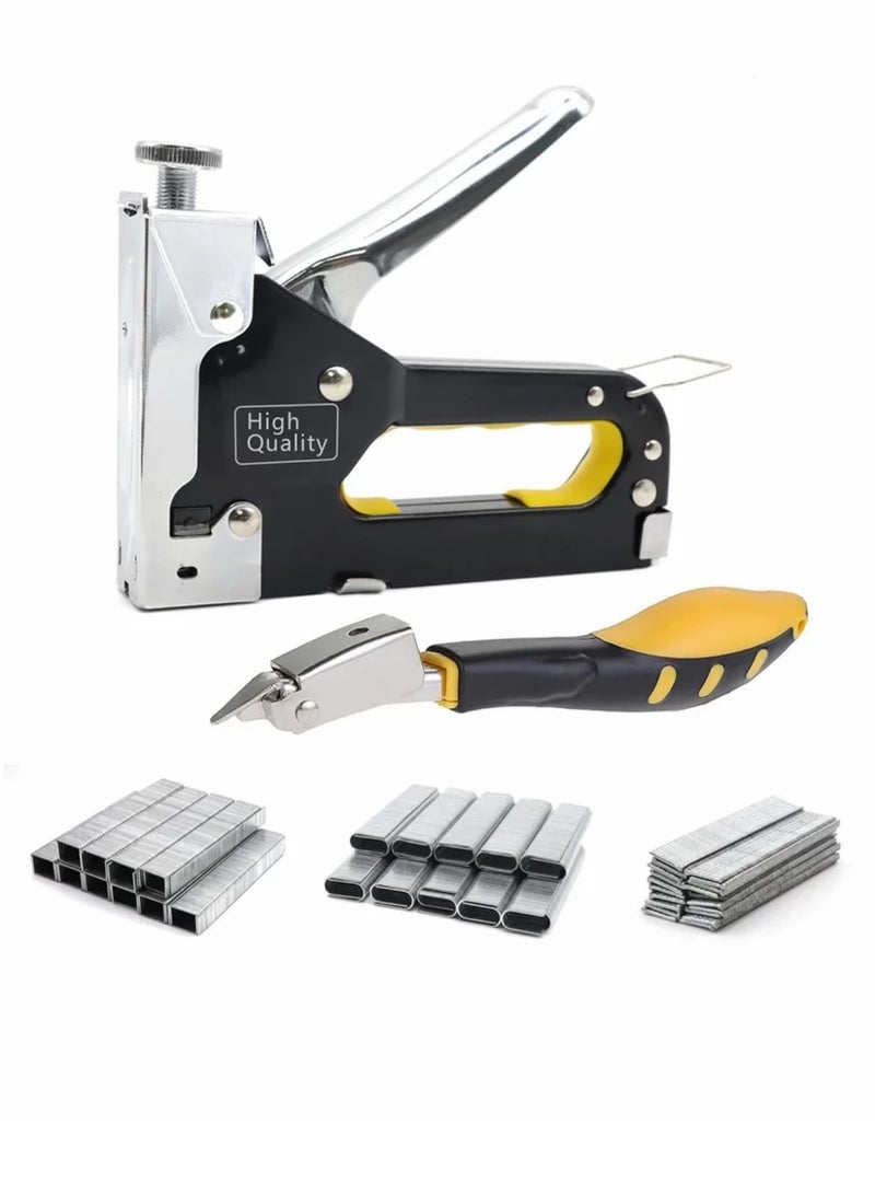 Generic 3-in-1 Staple Gun, Nailer Gun with 3000 Staples and Stapler Remover, Manual Stapler, Heavy Duty Staple Kit for Upholstery, DIY, Fixing Material, Decoration, Carpentry, Furniture  - Image 1