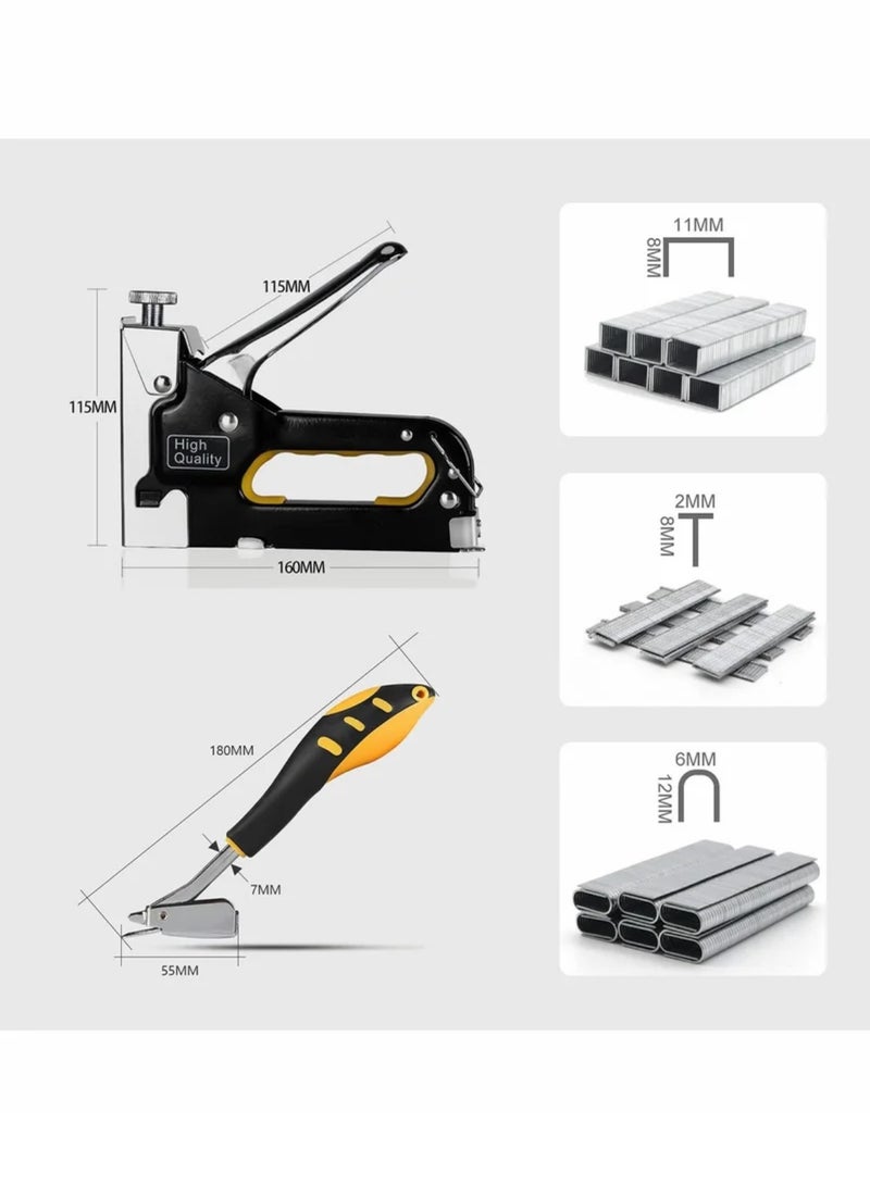 Generic 3-in-1 Staple Gun, Nailer Gun with 3000 Staples and Stapler Remover, Manual Stapler, Heavy Duty Staple Kit for Upholstery, DIY, Fixing Material, Decoration, Carpentry, Furniture  - Image 3
