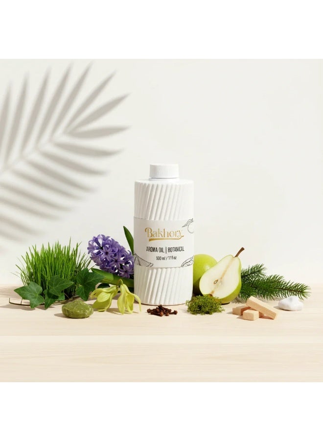 Bakhory Botanical Aroma Oil 500ML, Green Leaf Scent with Fresh Citrus, Floral & Woody Notes - Image 2
