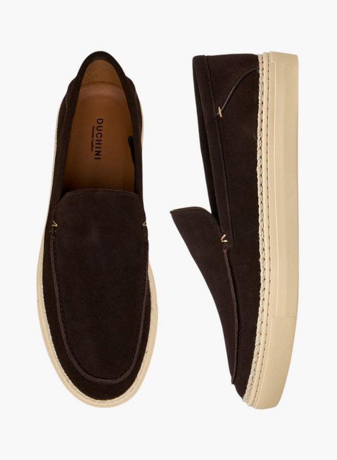 DUCHINI Men's Solid Slip-On Loafers - Image 3