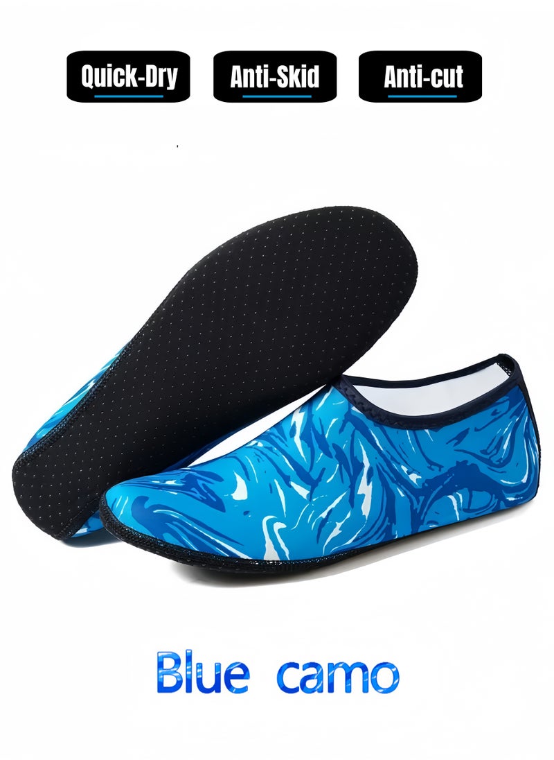Angola Panda 1 Pair Quick-Dry Anti-Skid Water Socks Water Shoes for Women Men Kids, Barefoot Quick-Dry Aqua Water Socks Slip-on Swim Beach Shoes for Snorkeling Surfing Kayaking Beach Walking Yoga,Water Shoes for Women Men, Outdoor Beach Shoes Swimming Aqua Socks Quick-Dry Snorkeling Shoes  - Image 1