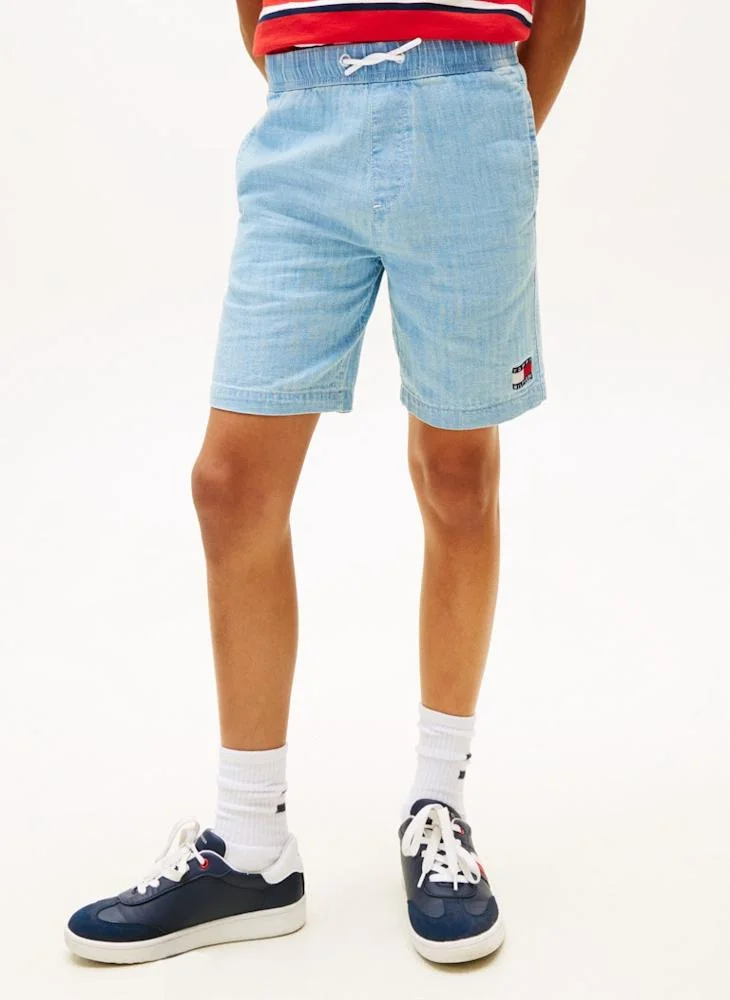 TOMMY HILFIGER Kids Wavy Flag Herringbone Short