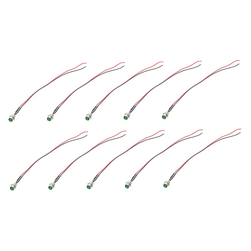 10Pcs Red LED Signal Indicator Lights with Wire for Vehicles and Equipment Easy Installation Low Power - Image 2