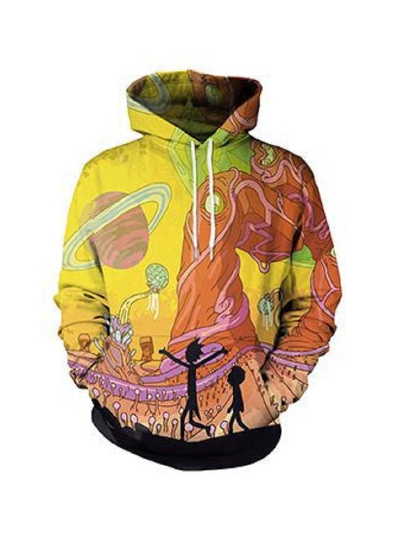 Loquat Digital Printed Pullover Long Sleeved Hoodie - Image 1
