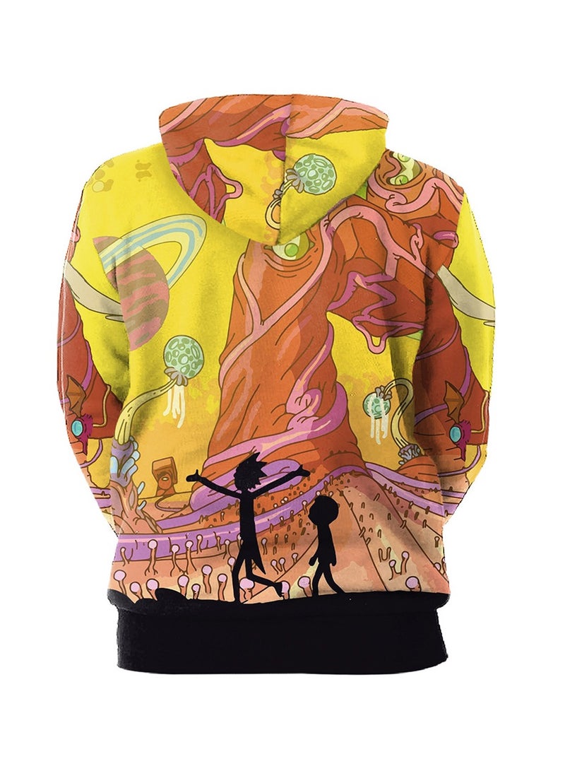 Loquat Digital Printed Pullover Long Sleeved Hoodie - Image 2