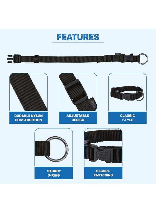 تريكسي طوق كلاسيكي، طوق كلاب من النايلون قابل للتعديل مع مشبك بلاستيكي للإغلاق، متين ومقاوم للتمزق، مفيد في التدريب الأساسي لكلبك - (30-45 سم/15 مم، SM)، أسود (عبوة من 3 قطع) - Image 4