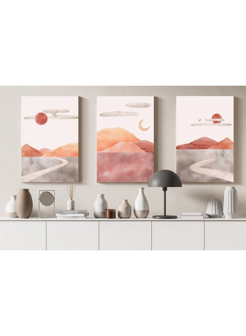 home gallery Watercolor minimal landscape covers Printed Canvas wall art - Image 1