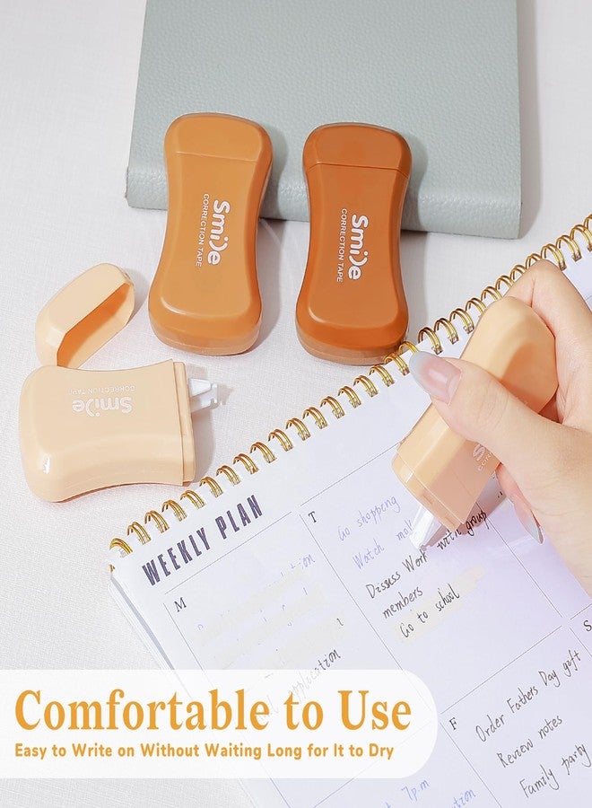 Temiary 10 Pcs Mini White Correction Tape, Smooth Pull Out Tapes, Easy to Use Aesthetic Applicator Set Back to School Office Supplies for Instant Corrections (Coffee) - Image 4