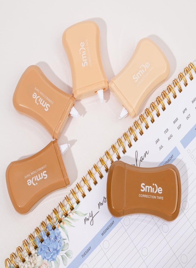 Temiary 10 Pcs Mini White Correction Tape, Smooth Pull Out Tapes, Easy to Use Aesthetic Applicator Set Back to School Office Supplies for Instant Corrections (Coffee) - Image 5