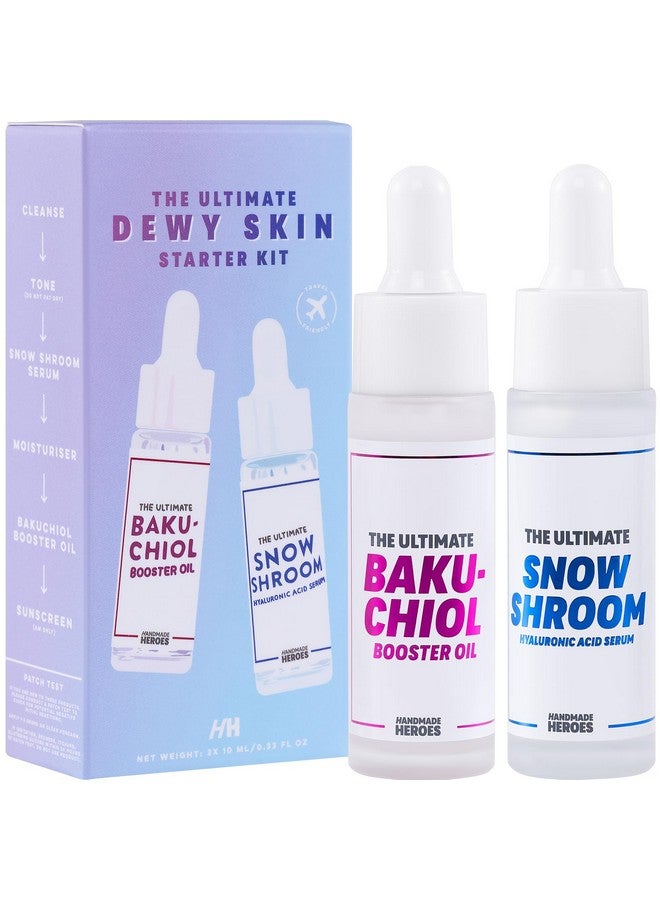 Handmade Heroes Travel size 2% Bakuchiol Oil and Hyaluronic Acid Serum with Sugarcane Squalane, All Natural Retinol Alternative For Radiant and Line Smoothing Travel Set for Dewy Skin - Image 1