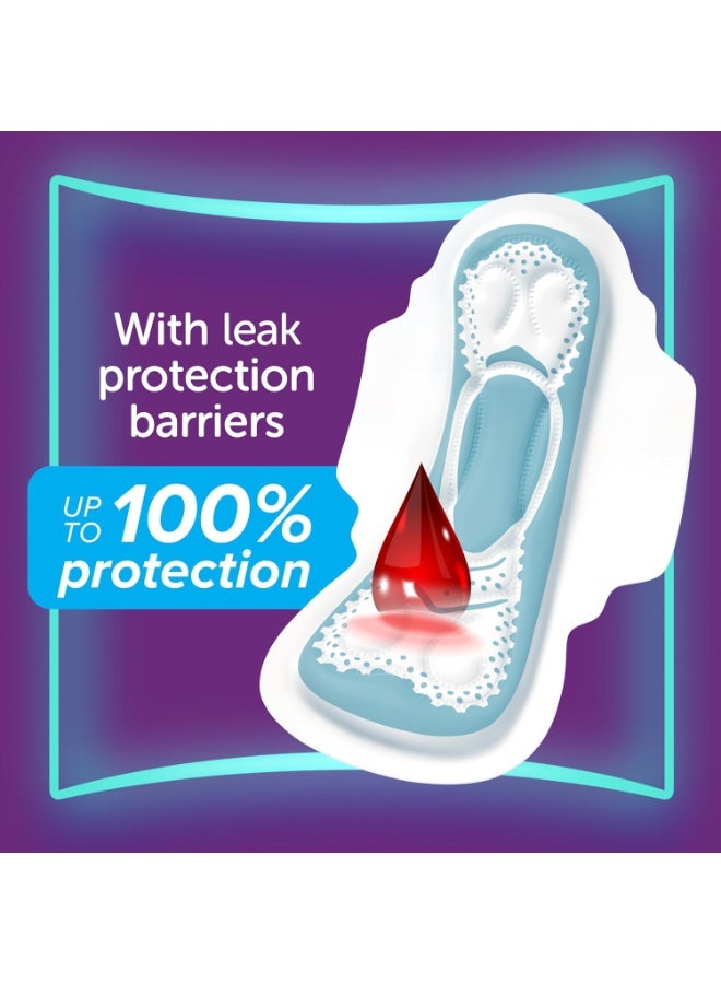 Always Aloe Cool Disposable Pads With Aloe Vera Essence For Light Days, For Zero Irritation Feel, Long Maxi Thick Pads With Wings, 30 Count - Image 3