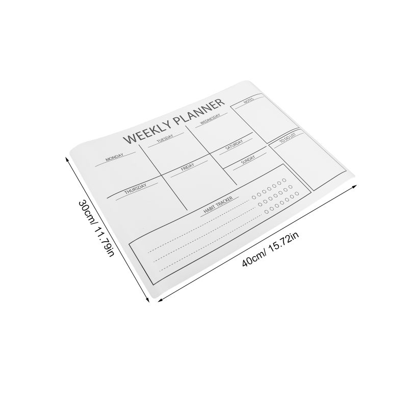 Self Adhesive Whiteboard Sticker Calendar for Wall Flexible Dry Erase Weekly Planner PVC Board - Image 2