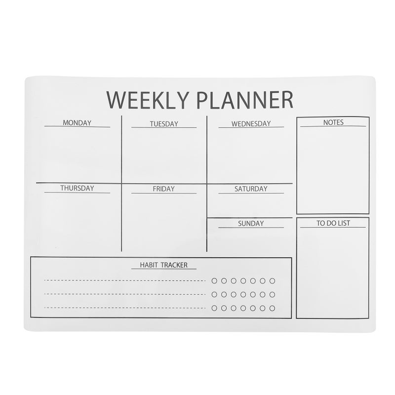 Self Adhesive Whiteboard Sticker Calendar for Wall Flexible Dry Erase Weekly Planner PVC Board - Image 1