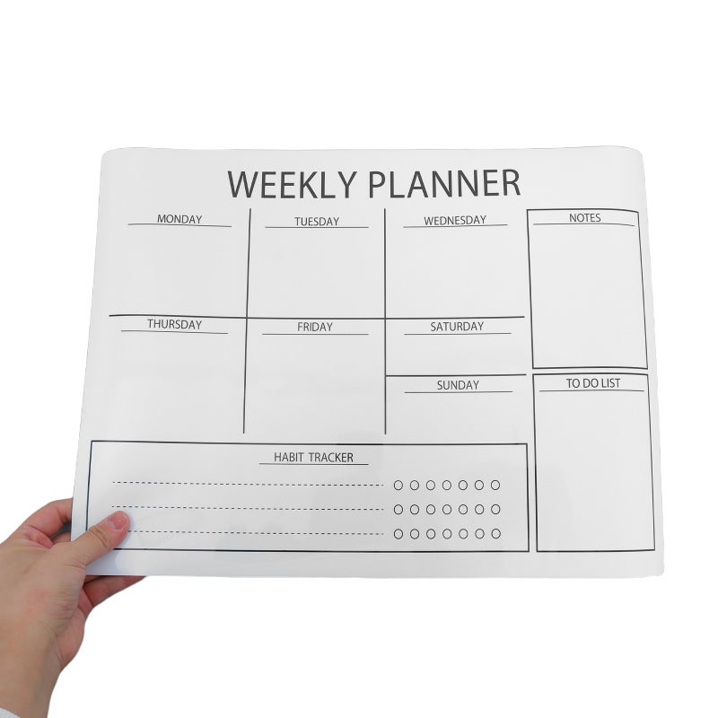 Self Adhesive Whiteboard Sticker Calendar for Wall Flexible Dry Erase Weekly Planner PVC Board - Image 4