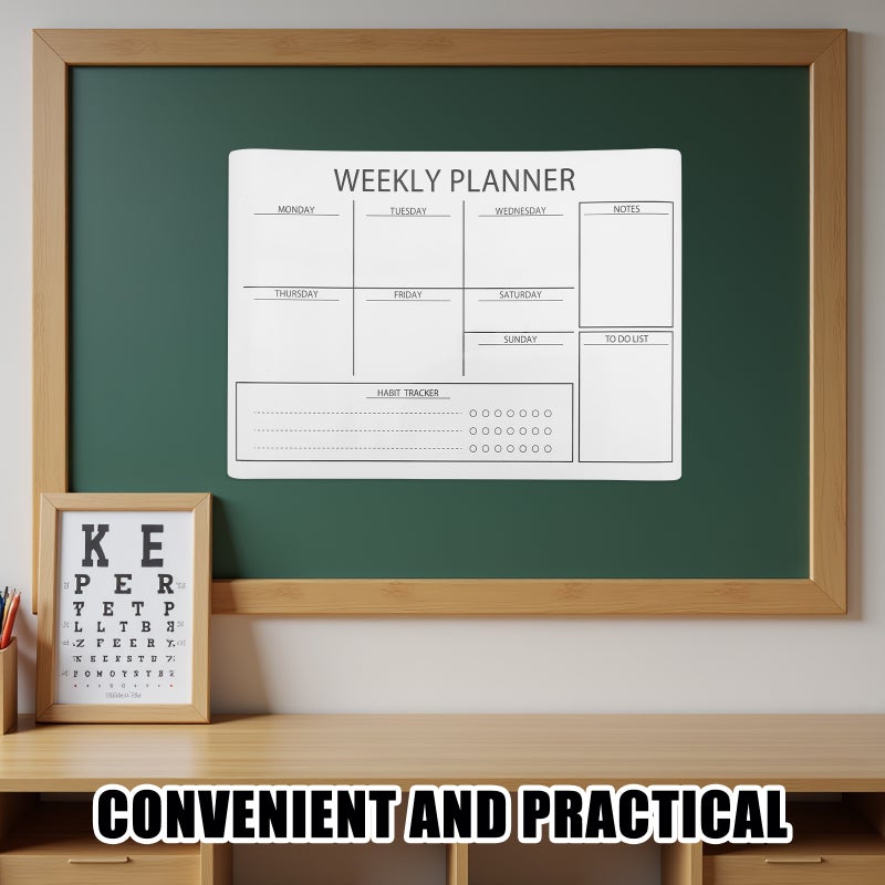 Self Adhesive Whiteboard Sticker Calendar for Wall Flexible Dry Erase Weekly Planner PVC Board - Image 5