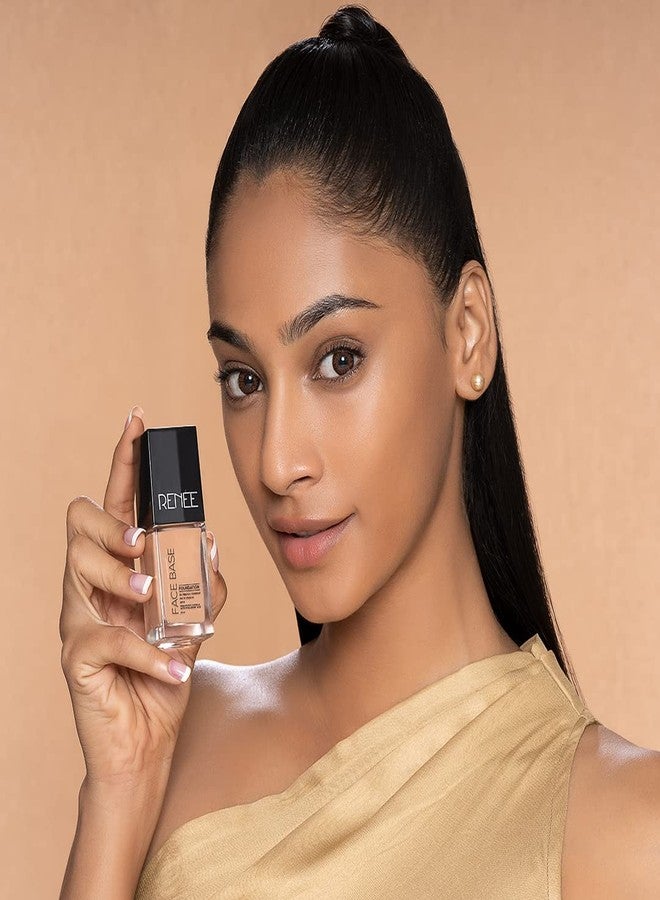 RENEE Face Base Liquid Foundation - Cappuccino, 23ml | Enriched with Hyaluronic Acid & Vitamin E, Provides SPF 8 Protection, Weightless, Long-lasting Matte Finish - Image 4