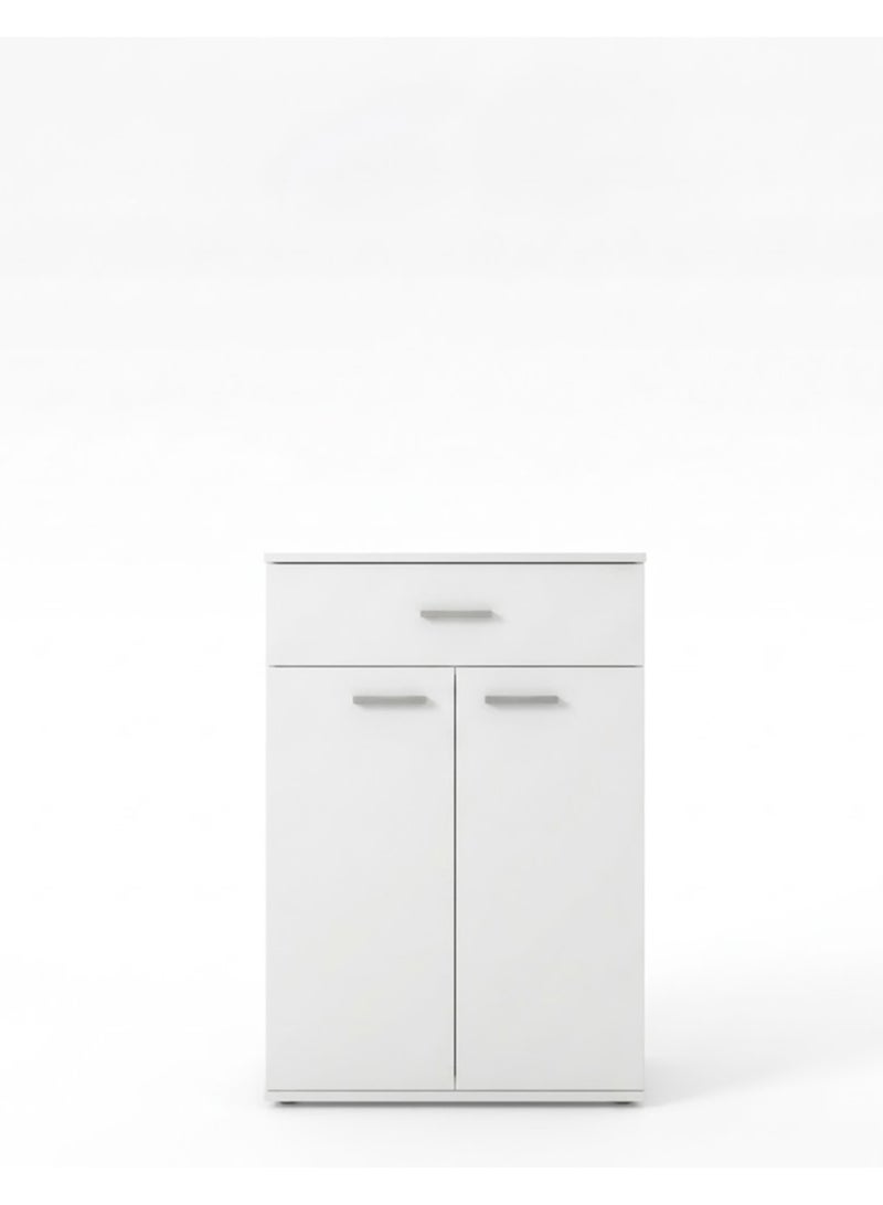 Furniture Store Modern shoe rack/shoe cabinet with a wide drawer and 5 shelves, MDF, in white, high-quality finish, from Furniture Store. - Image 2