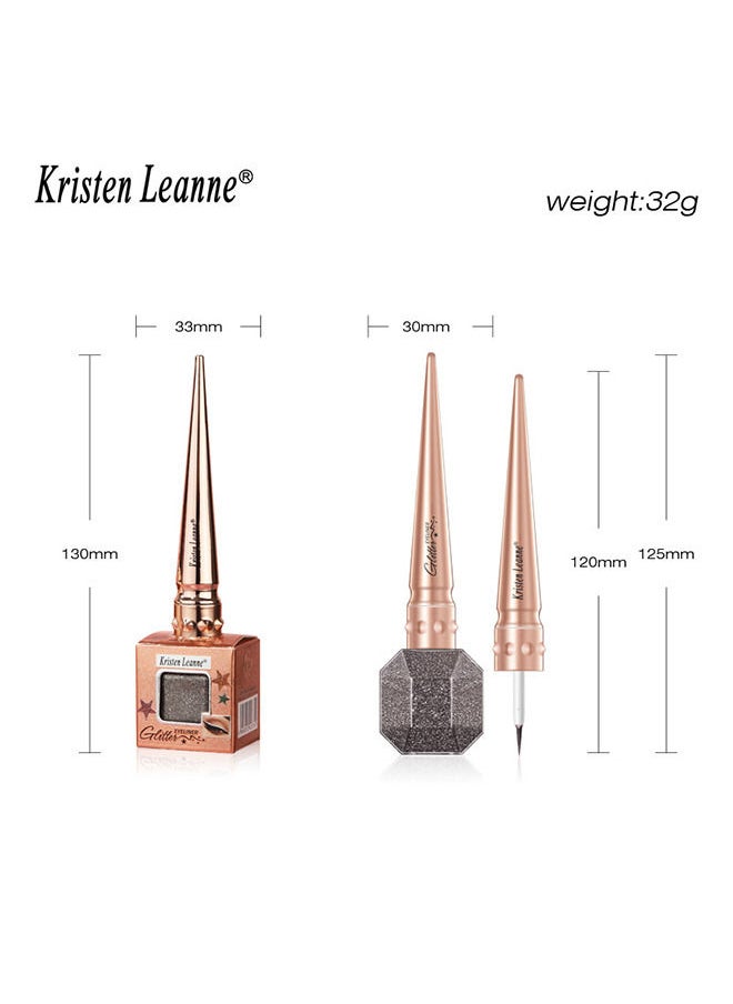 Kristen Leanne - Liquid Glitter Eyeliner, Metallic Satin Eyeliner Liquid Liner Multi-Reflective Sparkle Finish, Smudge-proof Long-lasting Glitter Eye Shadow Makeup - Image 1