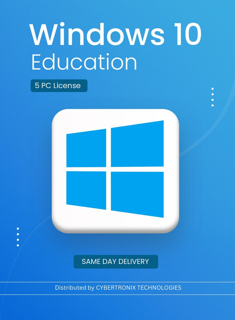 Windows Microsoft Windows 10 Education | 5 PC License | Digital License | SAME DAY DELIVERY