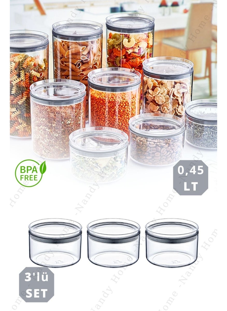 Nandy Home 0.45 Lt Round Storage Container Set with Leak Proof Lid and Silicone Gasket  - Image 1
