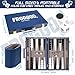 Froggod Travel Backgammon Sets for Adults 15 Inch Premium Backgammon Set PU Leather Case with Seamless Flocked Game Surface Classic Board Games for 2 Player and Gift for MenDark Blue - Image 4