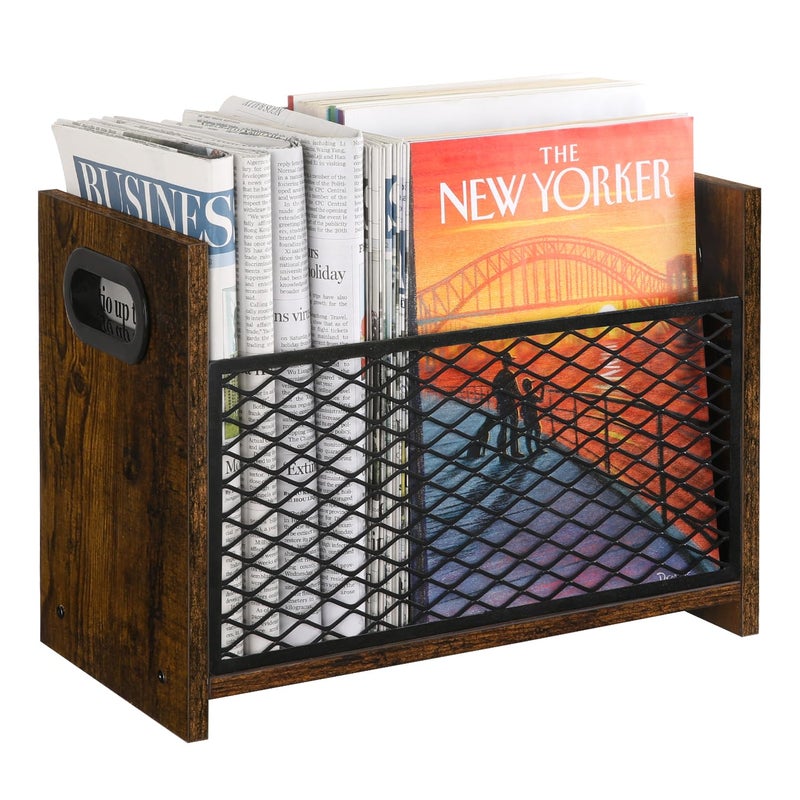 YINMIT Magazine Holder Magazine Rack Floor Magazine Storage Basket File Holder Organizer Folder Organizer for Magazines Books Newspapers Tablets Medium