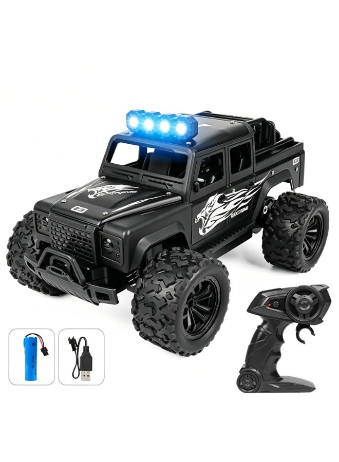 2.4G Cross-Border 1:16 Alloy Light-Up High-Speed Drift Electric RC Off-Road Climbing Car Toy