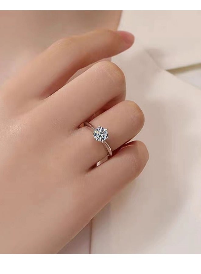 روماد خاتم فضي أنيق بلمعة راقية يتوسطه حجر متألق يخطف الأنظار، خيار مثالي للهدايا والمناسبات الخاصة - Image 2