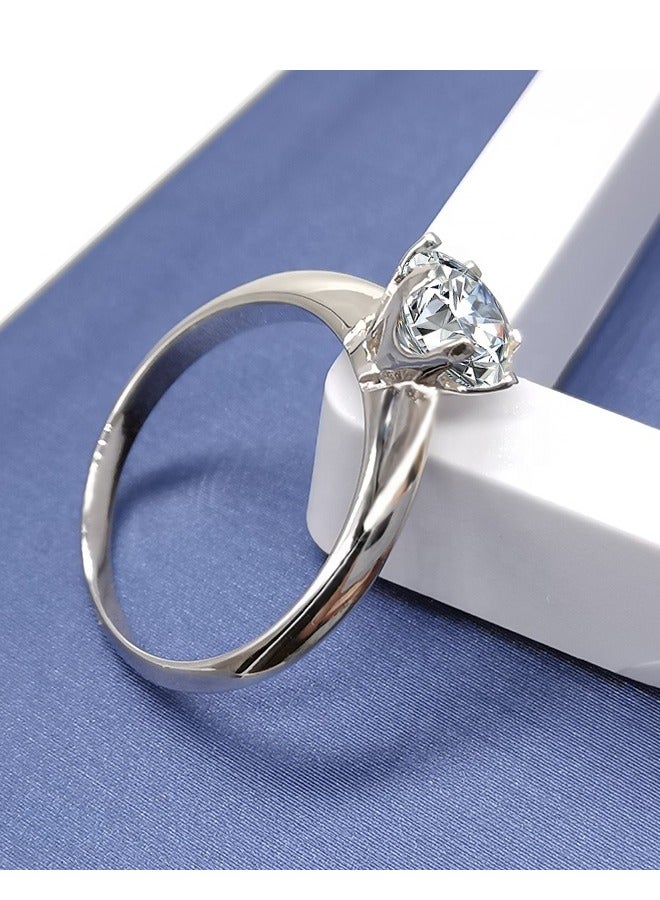 روماد خاتم فضي أنيق بلمعة راقية يتوسطه حجر متألق يخطف الأنظار، خيار مثالي للهدايا والمناسبات الخاصة - Image 3