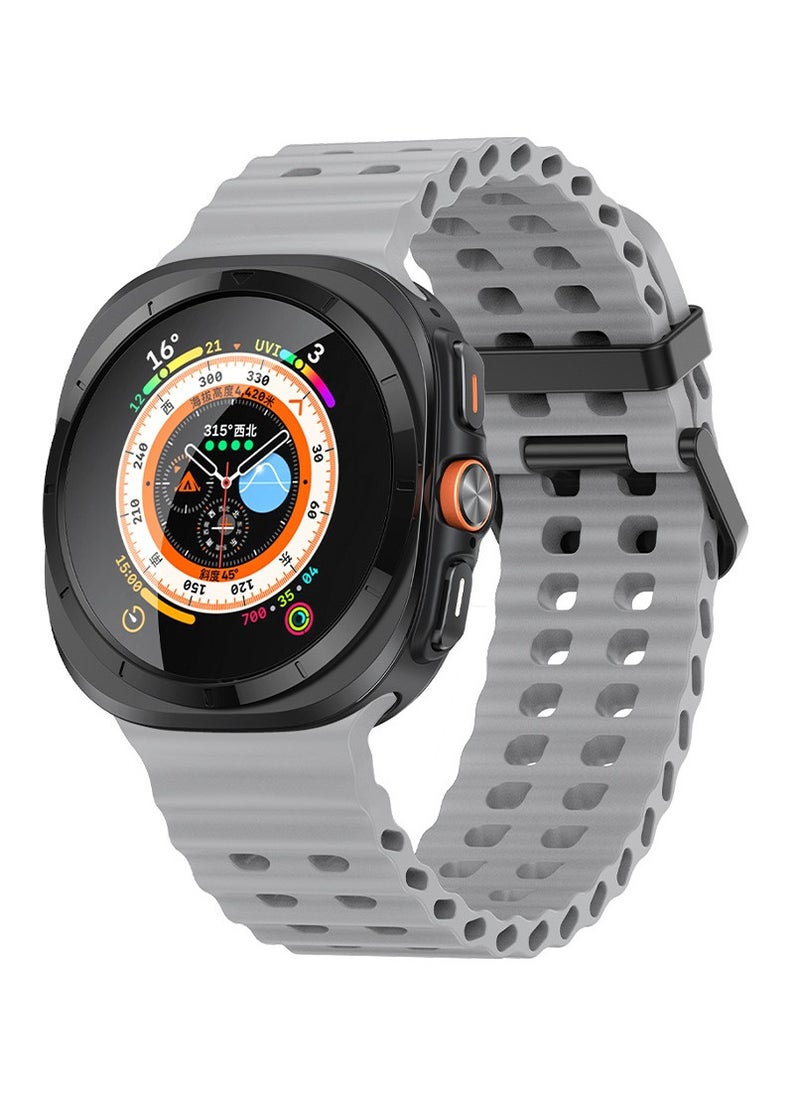 Youque - Silicone Sport Strap Bands for Samsung Galaxy Watch 7 Ultra Band 47mm, Breathable Soft Silicone Waterproof Watch Strap - Image 1