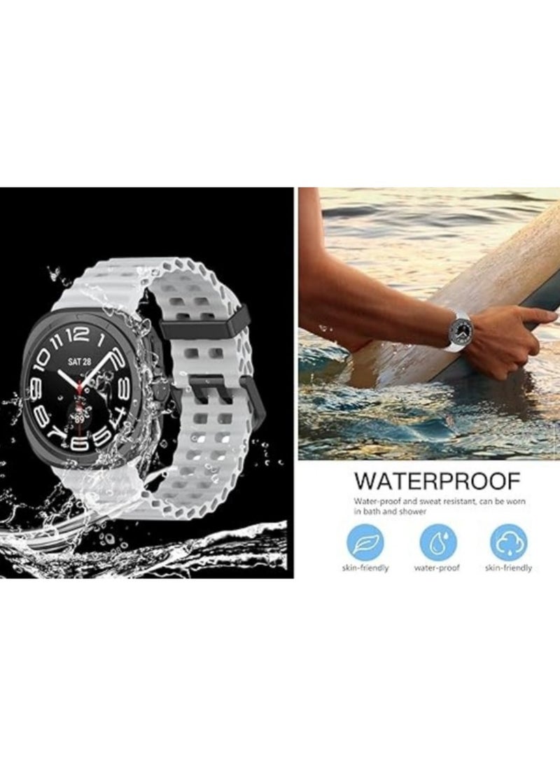 Youque - Silicone Sport Strap Bands for Samsung Galaxy Watch 7 Ultra Band 47mm, Breathable Soft Silicone Waterproof Watch Strap - Image 1