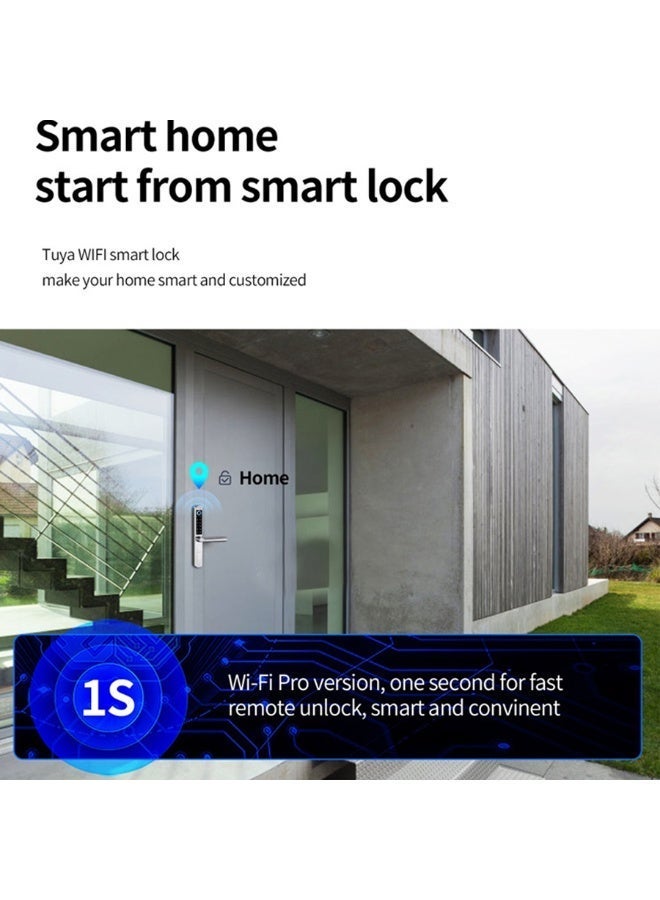 UanTii Wi-Fi Smart Lock for Narrow Aluminum Doors: 5-in-1 Keyless Entry, Dustproof Design, Slim 4585 Mortise for Indoor/Outdoor Broken Bridge Aluminum & Metal Frames - Image 5