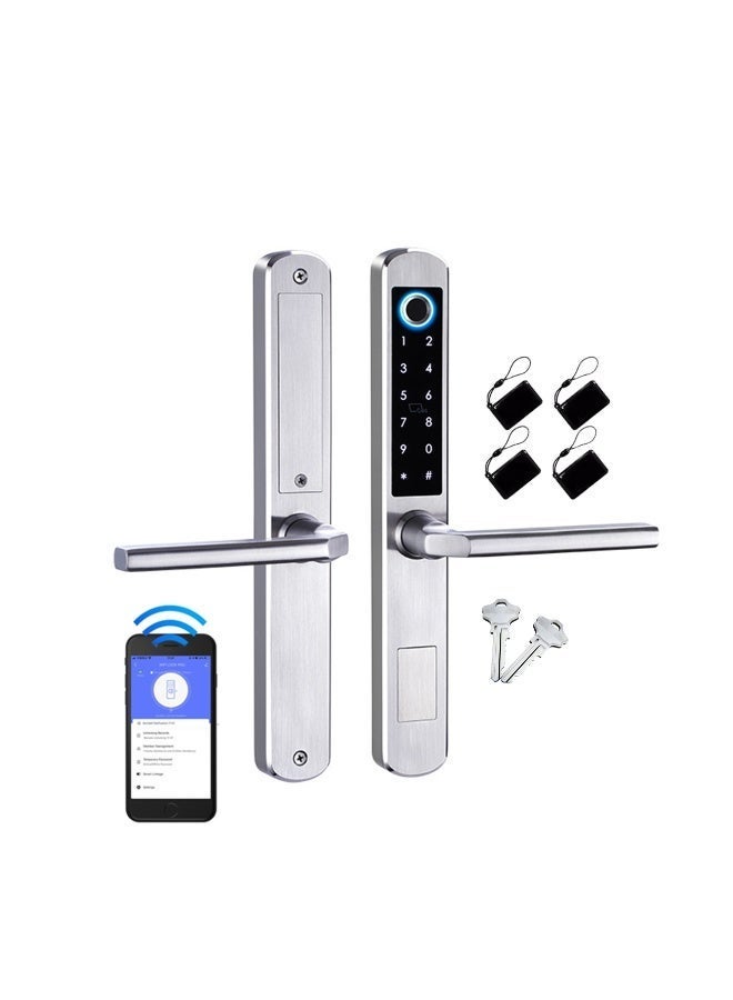 UanTii Wi-Fi Smart Lock for Narrow Aluminum Doors: 5-in-1 Keyless Entry, Dustproof Design, Slim 4585 Mortise for Indoor/Outdoor Broken Bridge Aluminum & Metal Frames - Image 1