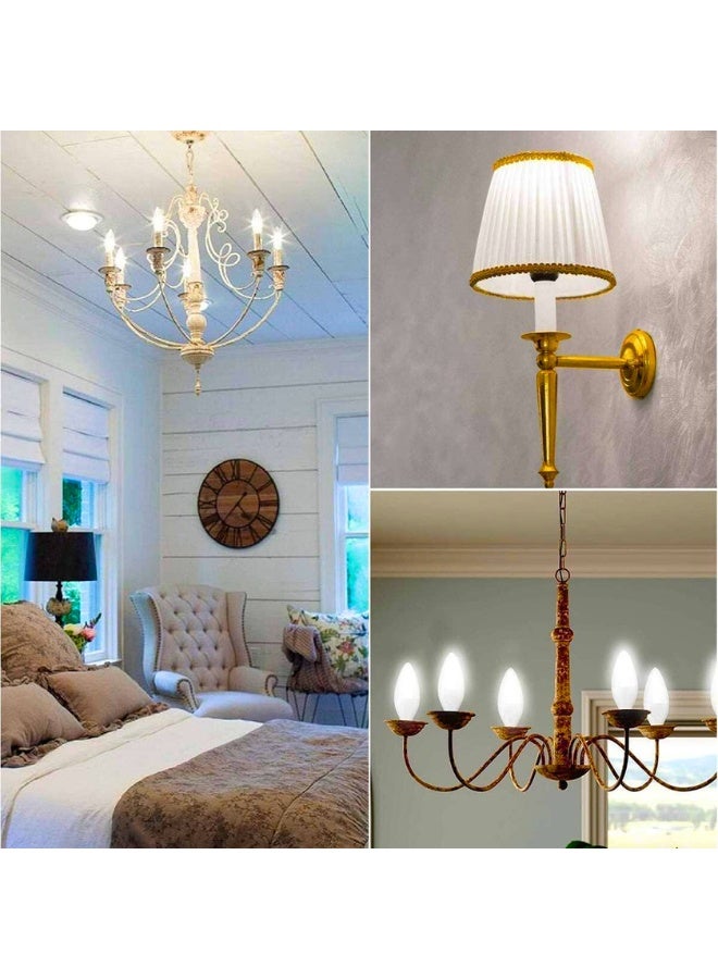 E14 LED Light Bulb, Small Edison Screw Candle Bulbs, 7W 630lm, Cool White 6500K E14 LED Bulb, Energy Saving Candle Light Bulbs, Non-dimmable, Pack of 10(White Light) - Image 3