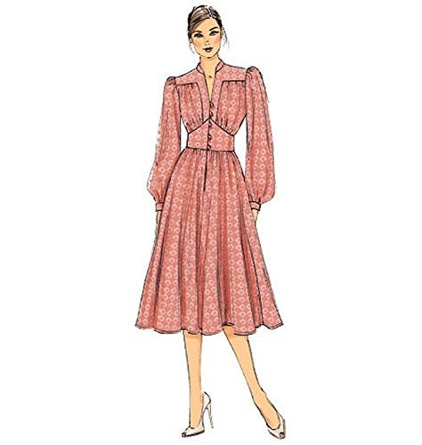 Vogue Patterns نمط خياطة فساتين فوغ V9076 E5 مع أكمام بيشوب، مقاس 14-22 (9076) - Image 4