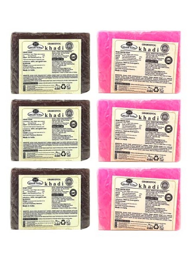 Khadi Pure Honey & Rosewater Soap, 125 Ml (Pack Of 6) - Image 2