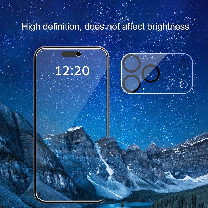 Ailun 3 Pack for iPhone 17 Pro Max Privacy Screen Protector [6.9 inch]+ 3 Pack Camera Lens Protector with Installation Frame,Dynamic Island Compatible,Anti Spy Tempered Glass[9H Hardness]-HD - Image 3