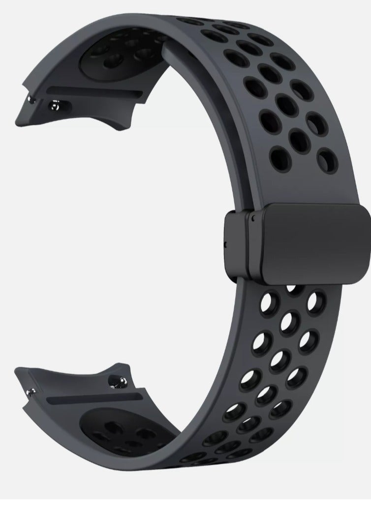 حزام ساعة Apple Watch مقاس 46 مم/45 مم/44 مم/49 مم من Nike لساعة Apple Watch All Series باللون الأسود/الرمادي - Image 1