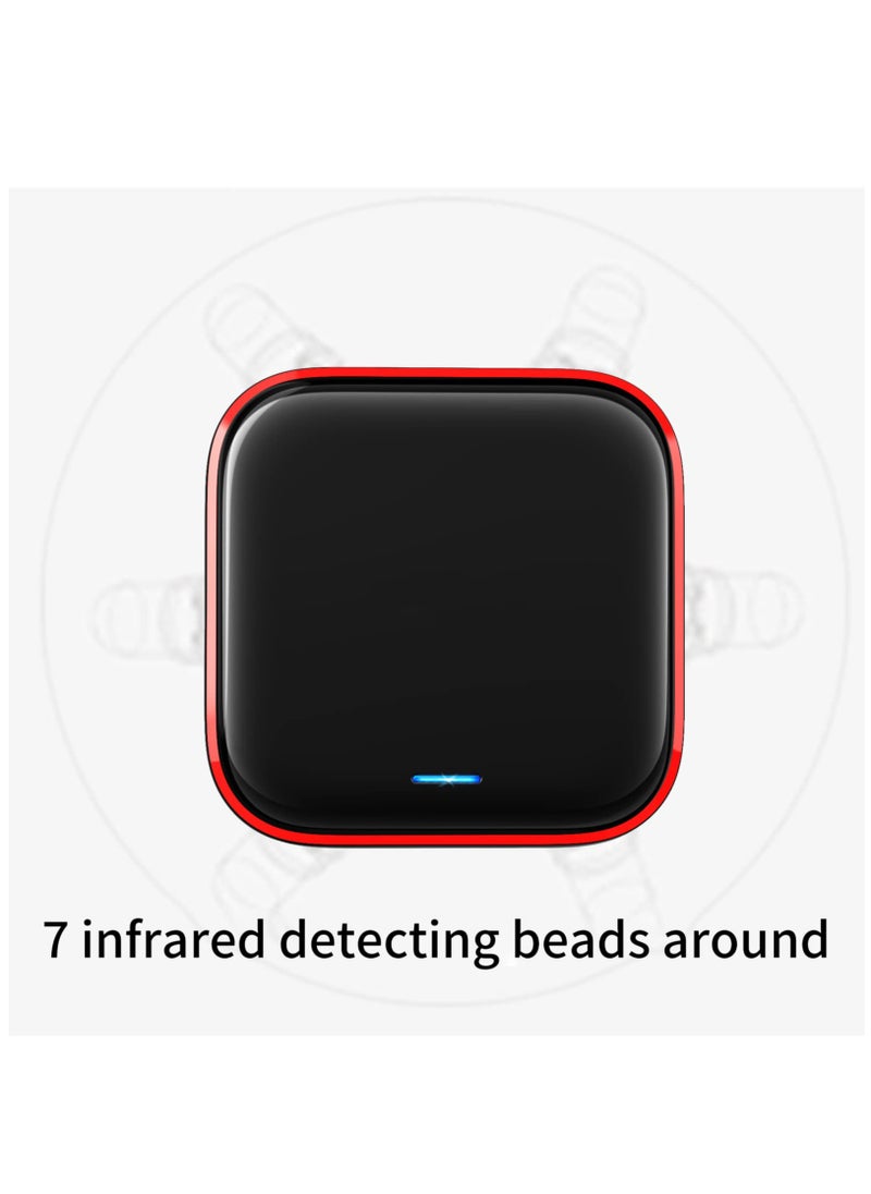 Excefore - جهاز تحكم عن بعد ذكي عالمي يعمل بتقنية WiFi-IR: جهاز تحكم عن بعد يعمل بتقنية WiFi بالأشعة تحت الحمراء، محور ذكي للمنزل يعمل بتقنية IR/RF، جهاز إرسال الأشعة تحت الحمراء وجهاز إرسال الترددات اللاسلكية للمروحة والتلفزيون ومشغل أقراص DVD، التحكم بتطبيق Tuya، التحكم الصوتي الذكي، أسود - Image 1