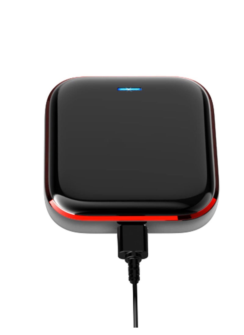 Excefore - جهاز تحكم عن بعد ذكي عالمي يعمل بتقنية WiFi-IR: جهاز تحكم عن بعد يعمل بتقنية WiFi بالأشعة تحت الحمراء، محور ذكي للمنزل يعمل بتقنية IR/RF، جهاز إرسال الأشعة تحت الحمراء وجهاز إرسال الترددات اللاسلكية للمروحة والتلفزيون ومشغل أقراص DVD، التحكم بتطبيق Tuya، التحكم الصوتي الذكي، أسود - Image 1