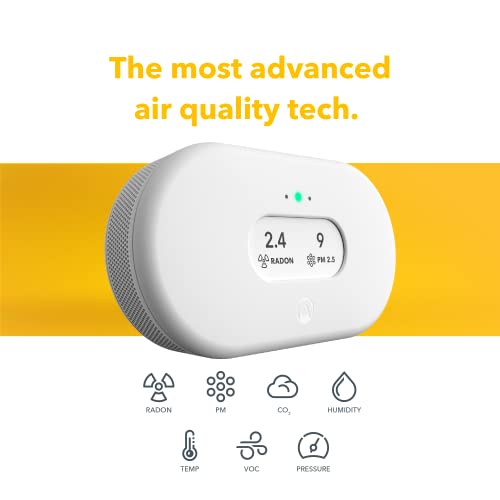 Airthings 2960 View Plus - جهاز مراقبة جودة الهواء والغازات المشعة يعمل بالبطارية (PM، CO2، VOC، الرطوبة، درجة الحرارة، الضغط) - Image 5