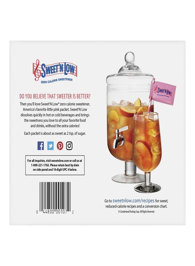 IN THE RAW Sweet'N Low Zero Calorie Sweetener Packets, 250 Ct, Kosher & Gluten Free, Low Glycemic Index, Individual Tea and Coffee Sweetener Packets - Image 2