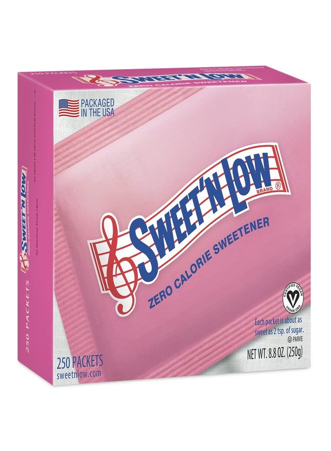 IN THE RAW Sweet'N Low Zero Calorie Sweetener Packets, 250 Ct, Kosher & Gluten Free, Low Glycemic Index, Individual Tea and Coffee Sweetener Packets - Image 1