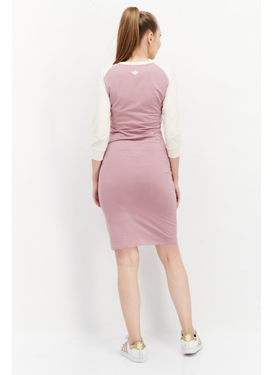 adidas Originals Women Sportswear Fit Outdoor Midi Dress, Lilac  - Image 3